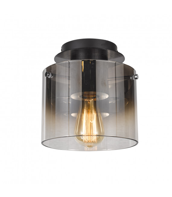Modern ceiling lamp Javier Black, smoked