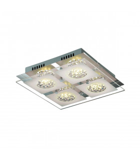 Plafonnier moderne Declan Chrome