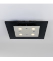 Plafonnier moderne Ottone Chrome, noir