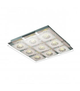 Lámpara de techo moderna Declan Chrome, blanco