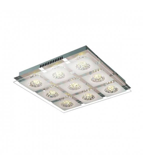 Lámpara de techo moderna Declan Chrome, blanco