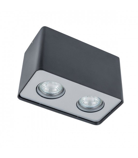 Modern spot ceiling light Harris Black 2 bulbs