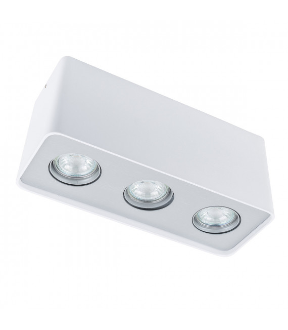 Plafonnier spot moderne Harris blanc 3 ampoules