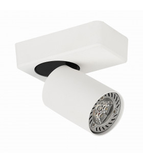 Spot moderne Federica Blanc sable, noir sable