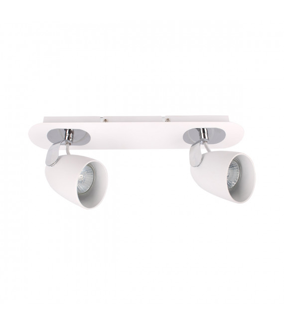 Faretto moderno Oxford Chrome, bianco