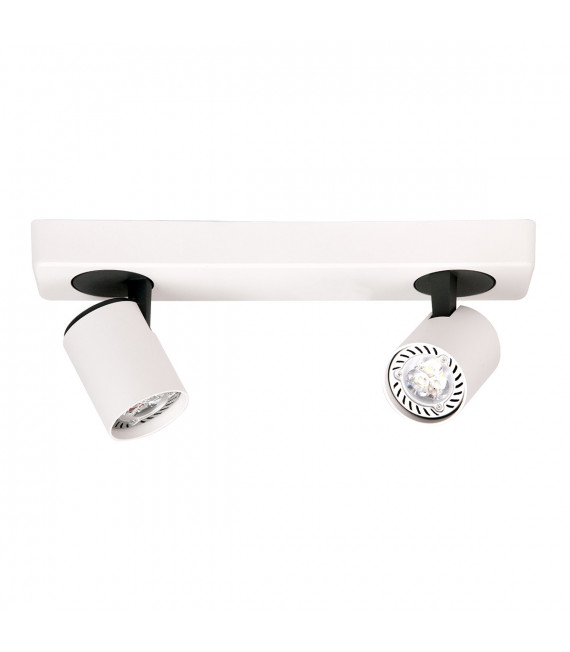 Foco de techo moderno Elvira Sand blanco, arena negro
