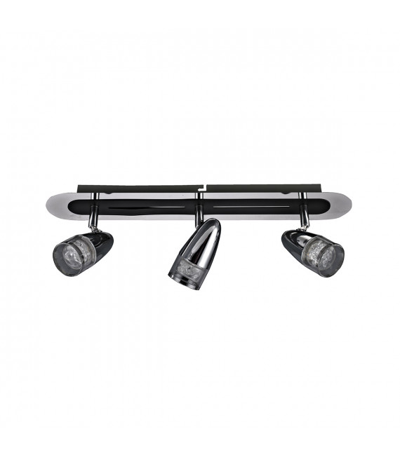 Modern spotlight Albane Chrome, clear glass