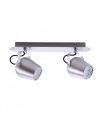 Spot moderne Josie Nickel satiné 2 ampoules