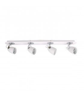 Faretto moderno Oxford Chrome, bianco
