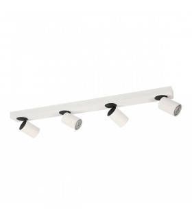 Spot moderne Federica Blanc et noir en aluminium