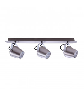 Spot moderne Josie Nickel satiné 3 ampoules