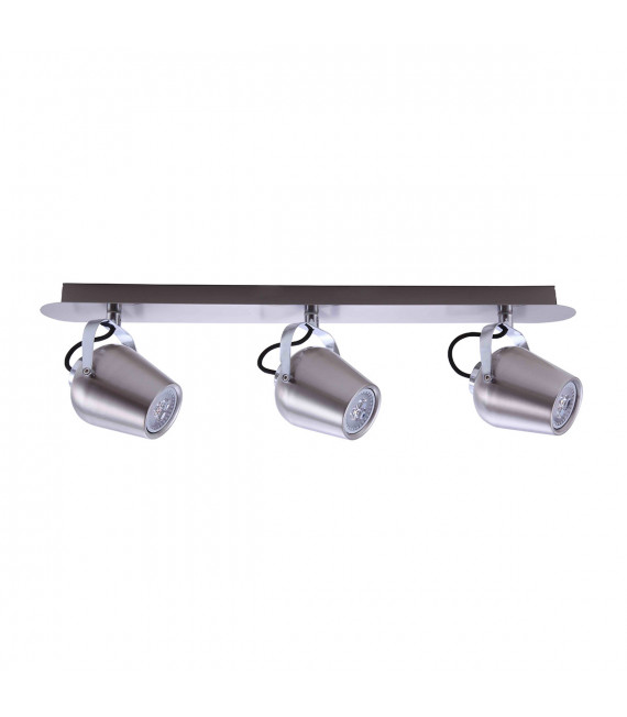 Spot moderne Josie Nickel satiné 3 ampoules