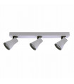 Spot moderne Valentina Blanc, gris 3 ampoules