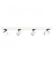 Spot moderne Elvira Blanc sable, noir sablé en aluminum
