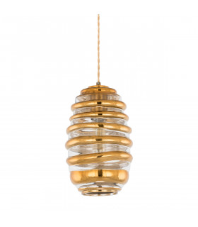 Klassische Pendelleuchte Ananta Copper, Honig