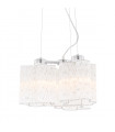 Suspension classique Antonio Chrome 3 ampoules en verre