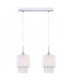 Suspension en cristal Astra WH Chrome, blanc 2 ampoules