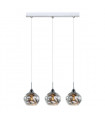 Suspension en cristal Ritmo Chrome 3 ampoules