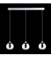 Martin Chrome crystal pendant lamp in glass and aluminum