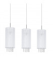 Suspension en cristal Lana WH blanc 3 ampoules