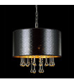 Sasha Chrome crystal pendant lamp, black