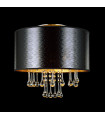 Sasha Chrome crystal pendant lamp, black metal