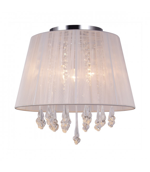 Weiße Isla Kristall Pendelleuchte