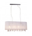 Isla white crystal pendant light 4 bulbs