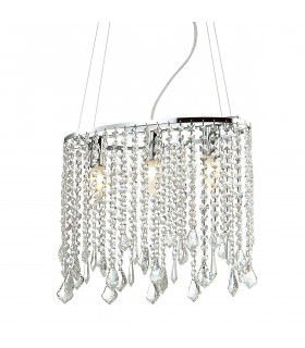 Kaas Chrome crystal pendant lamp