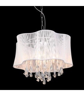 Suspension en cristal Cali blanc