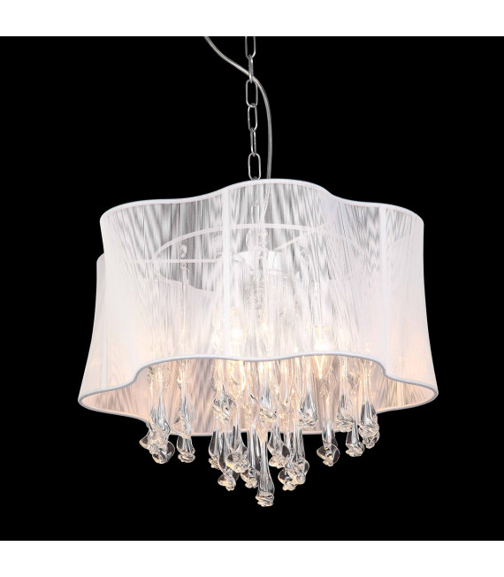White Cali crystal pendant lamp