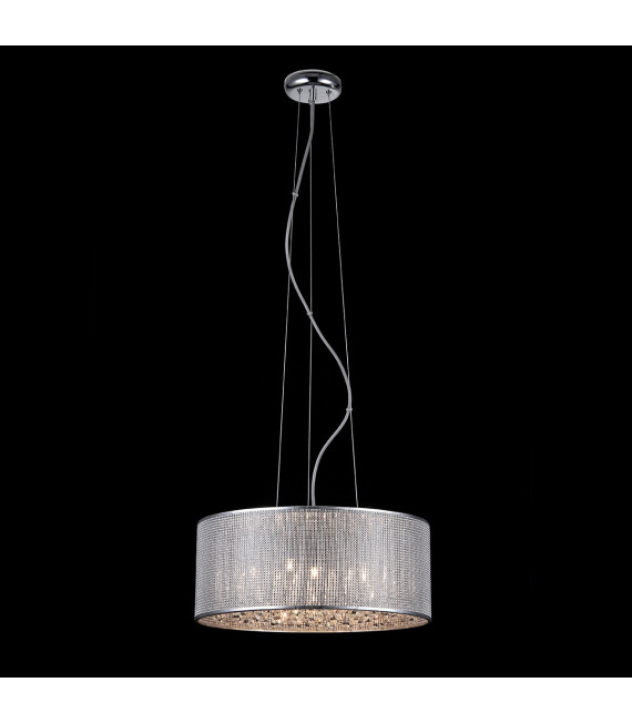 Suspension en cristal Quartz II Chrome et métal