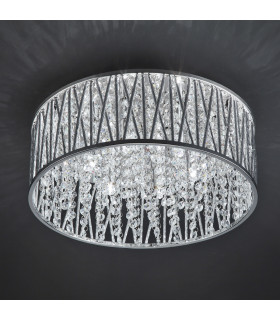Lampada a sospensione in cristallo Vanessa Chrome