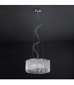 Vanessa Chrome crystal pendant light in aluminum