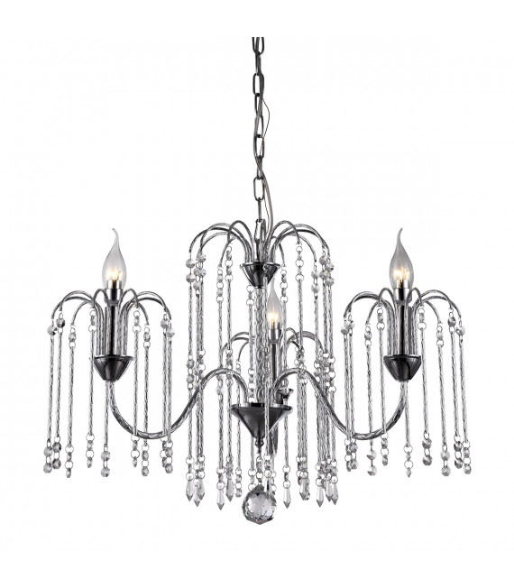 Lampada a sospensione in cristallo Quin Chrome
