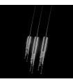 Larix Chrome 3-light crystal pendant light