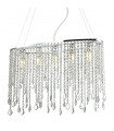Kaas Chrome 5-light crystal pendant light