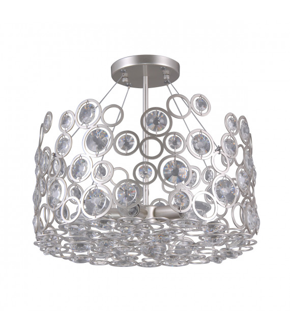 Suspension en cristal Nardo Champagne argent en cristal