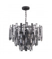 Crystal hanging lamp Lukas Black, satin finish