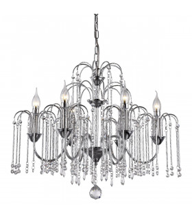 Lampada a sospensione in cristallo Quin Chrome