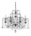 Quin Chrome crystal pendant lamp in aluminum
