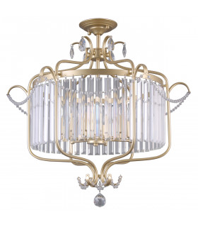 Crystal suspension Rinaldo Champagne beige and gold
