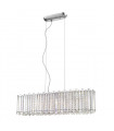 Carla Chrome crystal pendant lamp, transparent