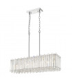Suspension en cristal Carla Chrome, transparent en métal
