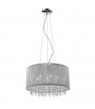 Suspension en cristal Anabella argent en aluminium