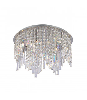 Kristall Pendelleuchte Minya Chrome