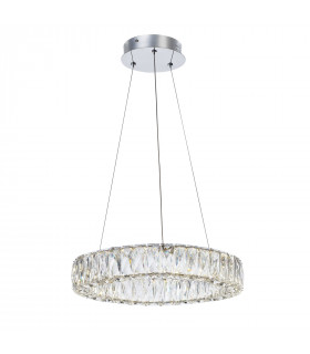 Lámpara colgante de cristal Perla Chrome