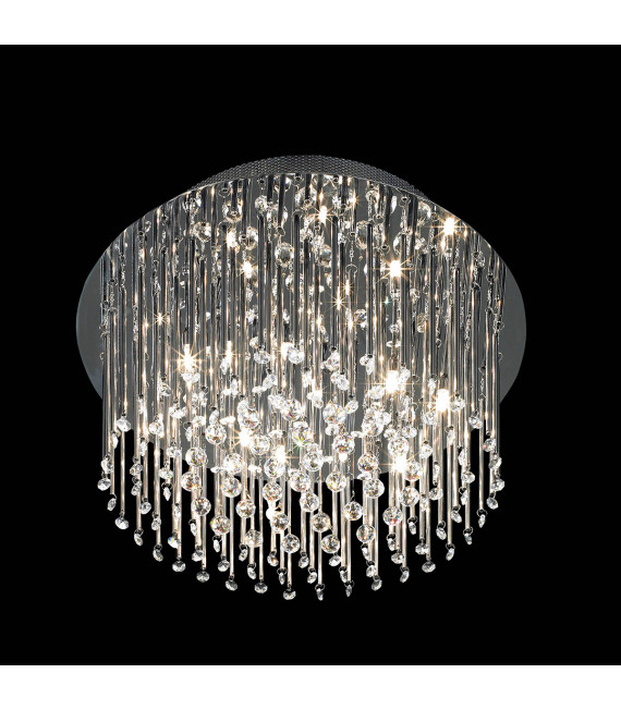 Crystal pendant lamp Angel chromed metal