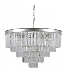Verdes crystal pendant light silver