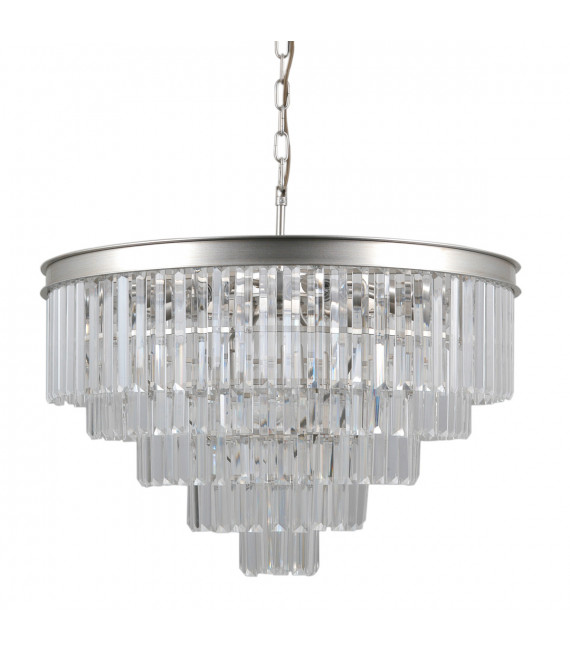 Lampada a sospensione in cristallo Verdes argento